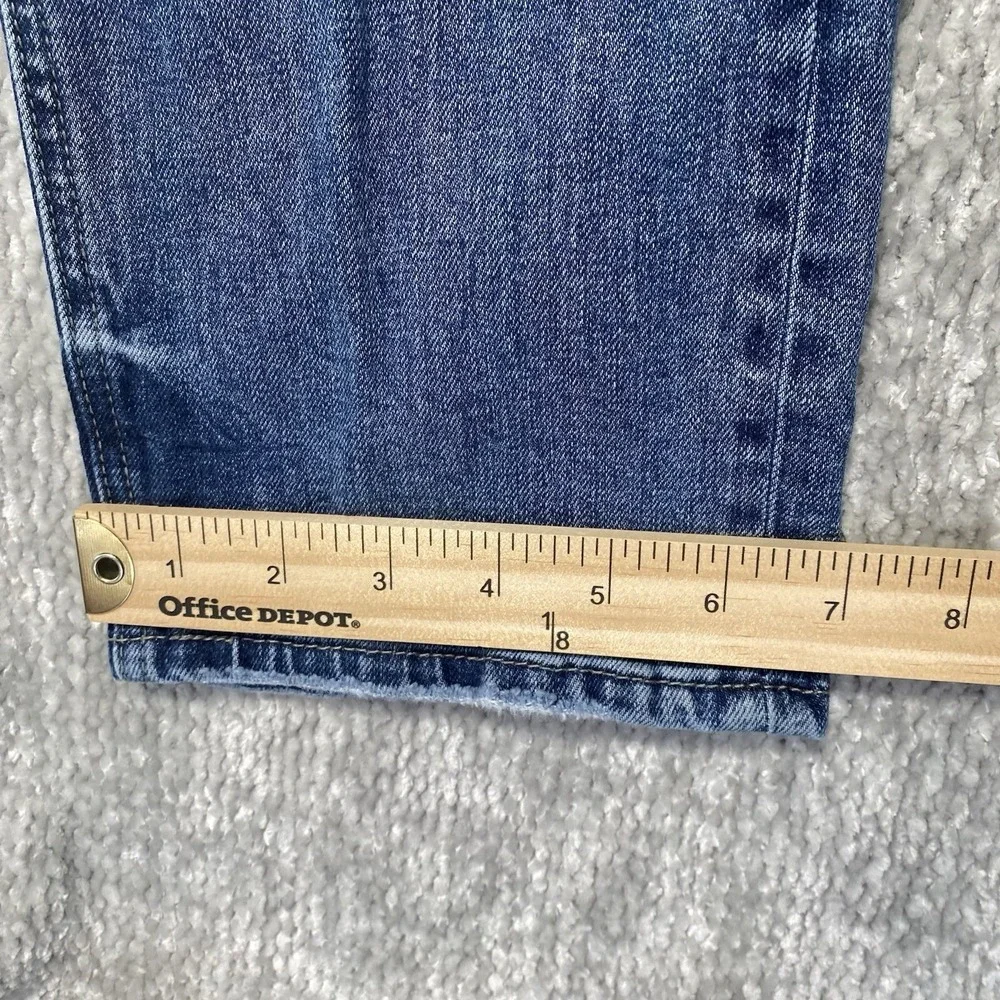 CR7 Cristiano Ronaldo Mens Distressed Blue Denim Tapered Jeans 32x30 Button‎ Fly